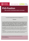 Stellenausschreibung PhD TEM-en