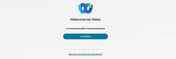 Screenshot Webex