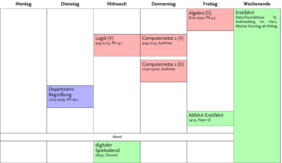 Stundenplan