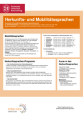 Poster vom Tag der Lehre: [Herkunfts- und Mobilitätssprachen]