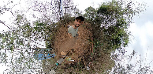 360-Grad-Aufnahme der Wetterstation im Forschungslager im Urwald in Costa Rica