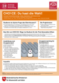 Poster vom Tag der Lehre: [CHO1CE: Du hast die Wahl!]