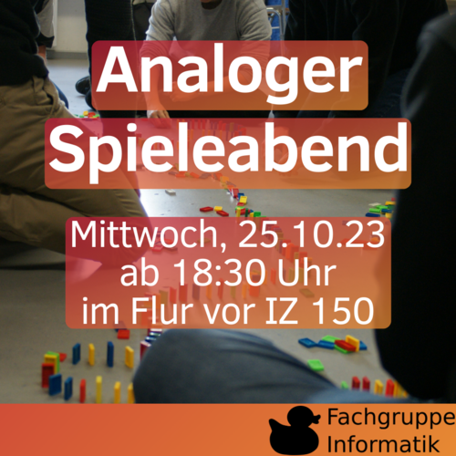 Analoger Spieleabend Mittwoch, 25.10.23 ab 18:30 Uhr