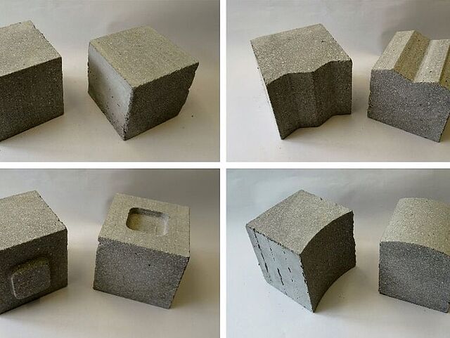 C05 examines the potentials and challenges of robotic manufacturing techniques for proposing and evaluating structural connections applied to precast, additively manufactured concrete elements. Considering the characteristics of different AM processes, such as particle-bed, extrusion and shotcrete, and the capabilities of various subtractive post-processing techniques, including milling and sawing, the project addresses a broad range of parameters influencing joint performance. The work focuses on defining, assessing and comparing different types of dry concrete joints, analysing the tangential behaviour of milled and/or printed specimens (including the effects of surface smoothness), and evaluating the structural performance of subtractive versus directly printed interfaces. The investigation strategy combines experimental, numerical and theoretical studies at both micro- and meso-scale, under compression, shear and combined loading. These outcomes aim to provide fundamental insight into the load-bearing behaviour of AM dry joints. The project follows four consecutive work packages (WP). WP1 identifies and selects suitable joint geometries using a comprehensive catalogue derived from timber, steel, concrete and bionic concepts. Evaluation criteria, weighting factors and an algorithm support the selection of four joint profiles. WP2 and WP3 investigate the structural performance numerically and experimentally using specimens produced by all targeted AM processes and post-processed through subtractive manufacturing. Laser scans validate the accuracy of the CNC-produced joint geometries and support the refinement of the manufacturing approach. WP4 integrates the results to design, simulate and test a demonstrator composed of 3D-printed elements connected through dry joints. Finally, all numerical, experimental and post-processing data are combined to establish a calculation approach for AM dry joints, calibrated using large-scale demonstrator tests with pre-stressed interfaces.