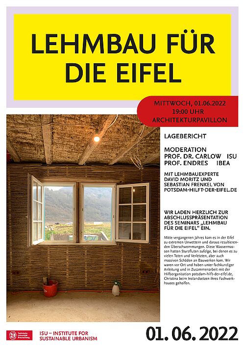Plakat Lagebericht Lehmbau für die Eifel