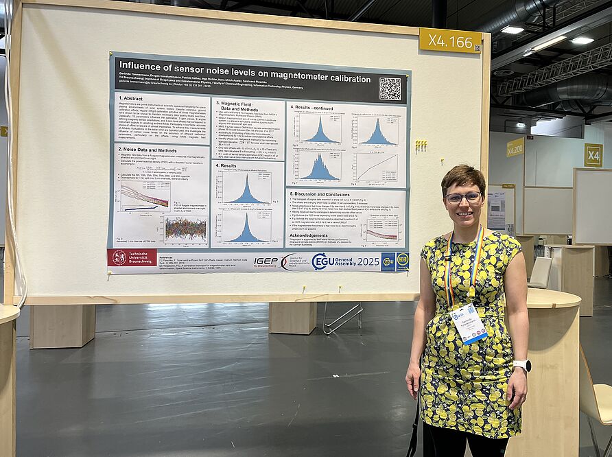 Gerlinde Timmermann vor ihrem Poster