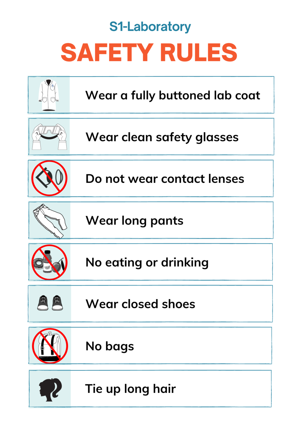 Safety rules S1 Labor