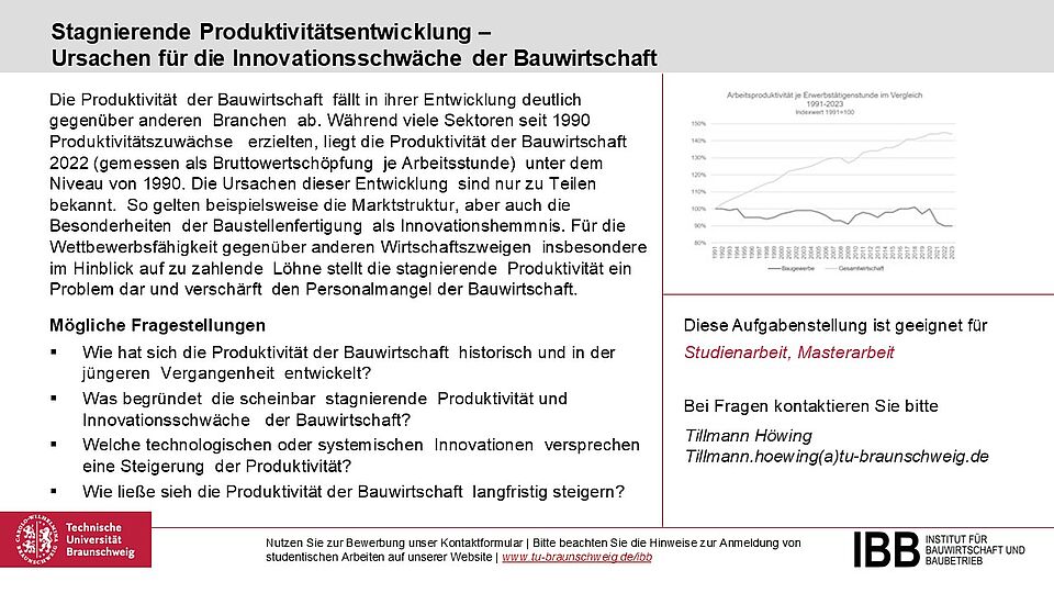 Stagnierende Produktivitätsentwicklung 
