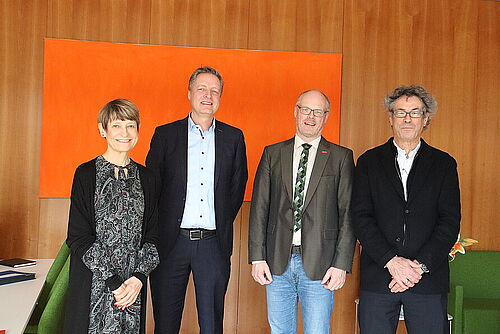 Prof. Angela Ittel, Prof. Wolfgang Sunder, Prof. Klaus Thiele und Prof. Carsten Roth