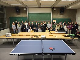Gruppenfoto der Vernetzungsveranstaltung für den Masterstudiengang Digitale Kommunikation und Medientechnologien (DiKuM) 
