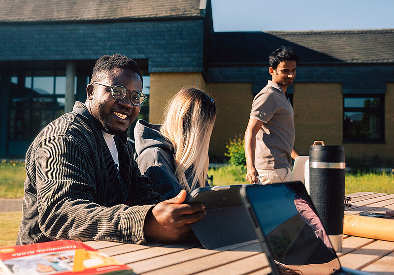 Studierende am Campus Nord