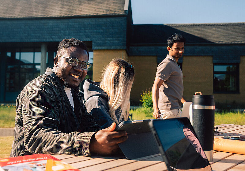 Studierende am Campus Nord