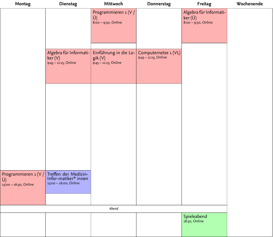 Stundenplan