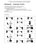 Silbenpuzzle schwierig Materialvorlage