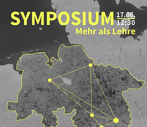 Poster zum Symposium "Mehr als Lehre", das am 17. Juni 2022 stattfindet