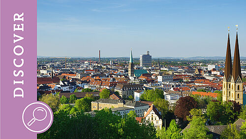 Panoramablick auf die Stadt Bielefeld