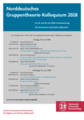 Poster zum Norddeutschen Gruppentheoriekolloquium 2018