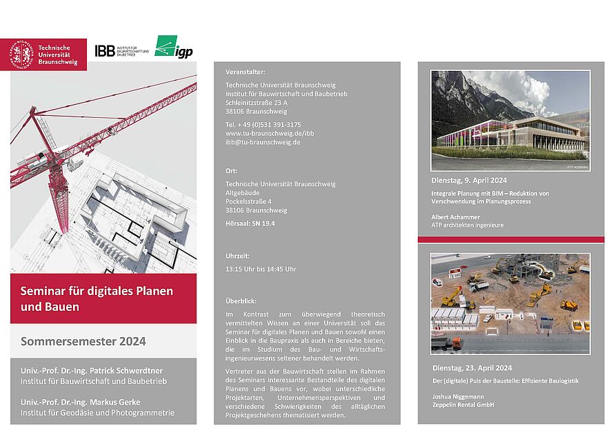 Seminar für digitales Planen und Bauen