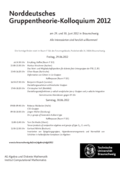 Programm Norddeutsches Gruppentheorie-Kolloquium 2012