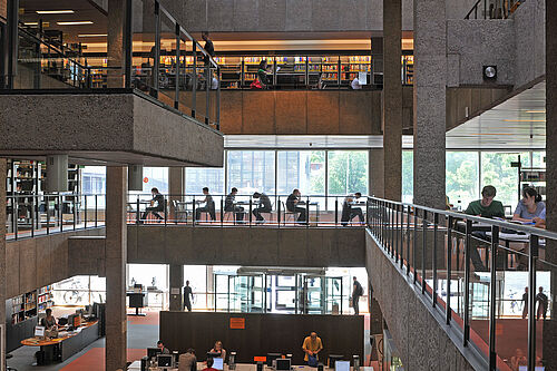 Students in the university library