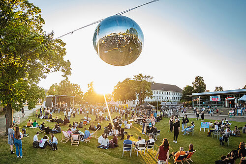 Blick auf den Campus Nord zum SummerVibes Festival 2024