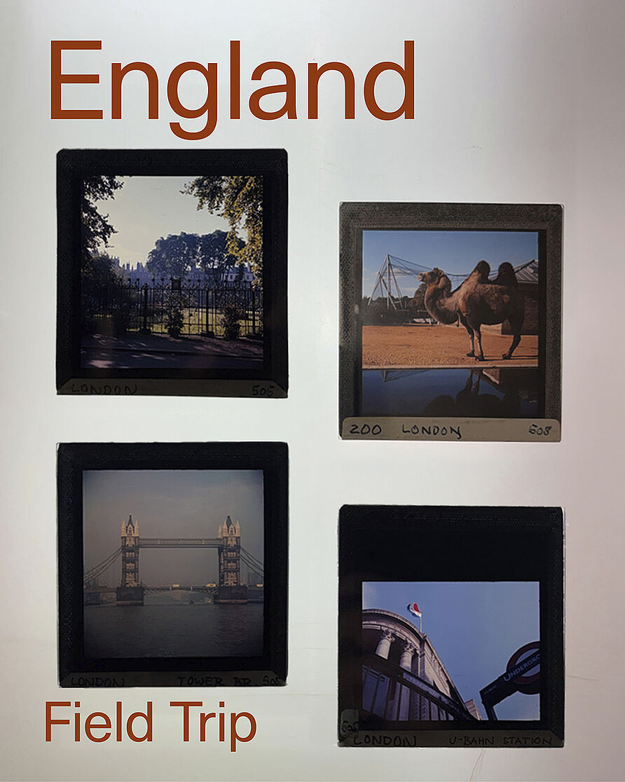 Impressions from field trips to England, organised by the Department of Architecture, TU Braunschweig (1964, 1968).