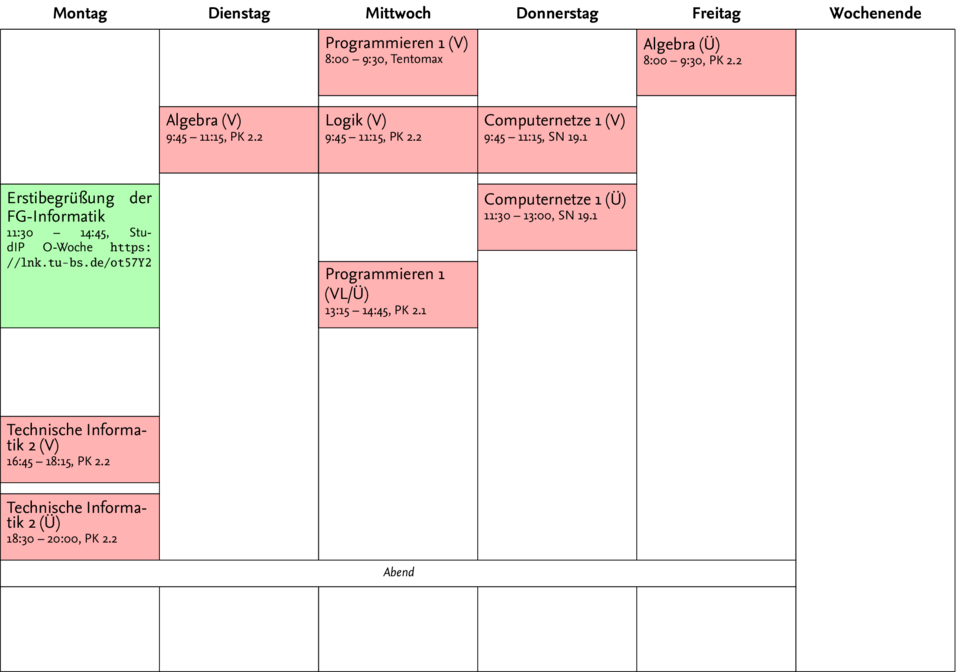 Stundenplan