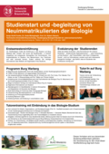 Poster vom Tag der Lehre: [Studienstart und -begleitung von Neuimmatrikulierten der Biologie]
