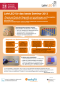 Poster vom Tag der Lehre: [LehrLEO für das beste Seminar 2013]
