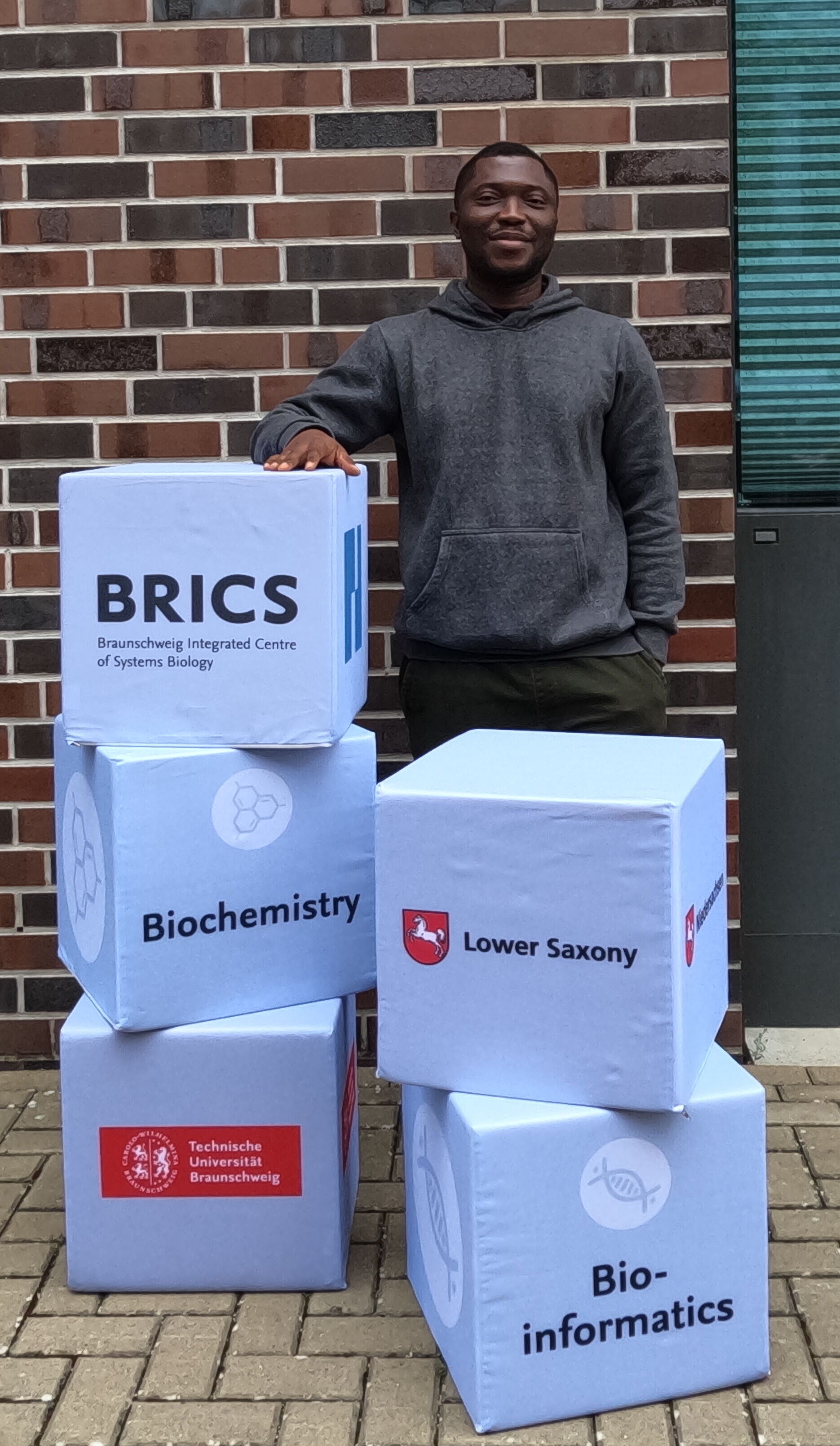 David Neglo hinter BRICS Bausteinen