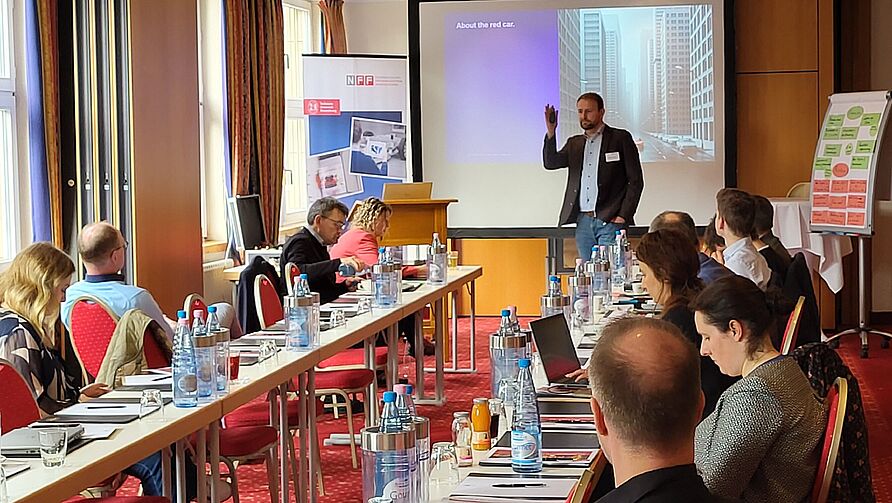 Sitzungssituation während des 28. NFF-Strategieworkshops im APril 2025
