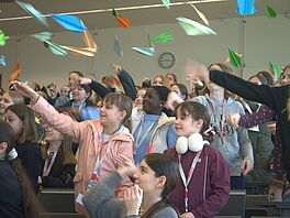 ...and were thrilled to try out their plane straight away