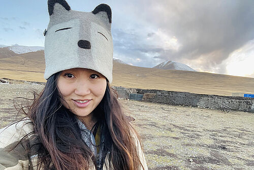 Doktorandin Doktorandin Siran Liang in Tibet 