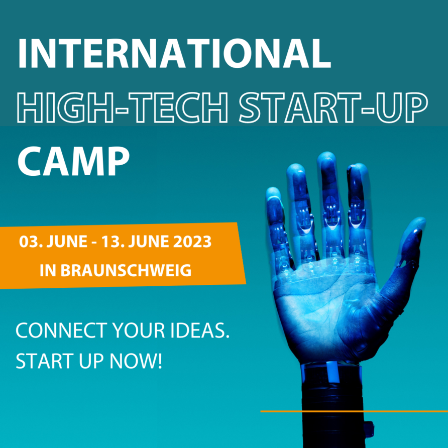 Poster für das International High Tech Start Up Camp