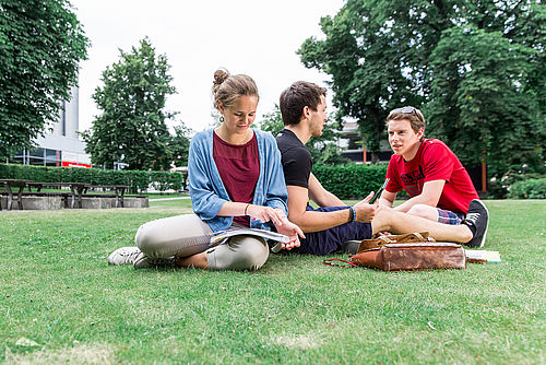 Students on campus