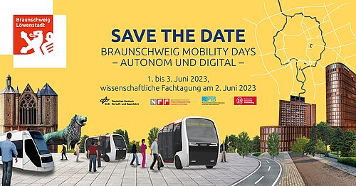 Save the Date-Karte Braunschweiger mobility days 2023