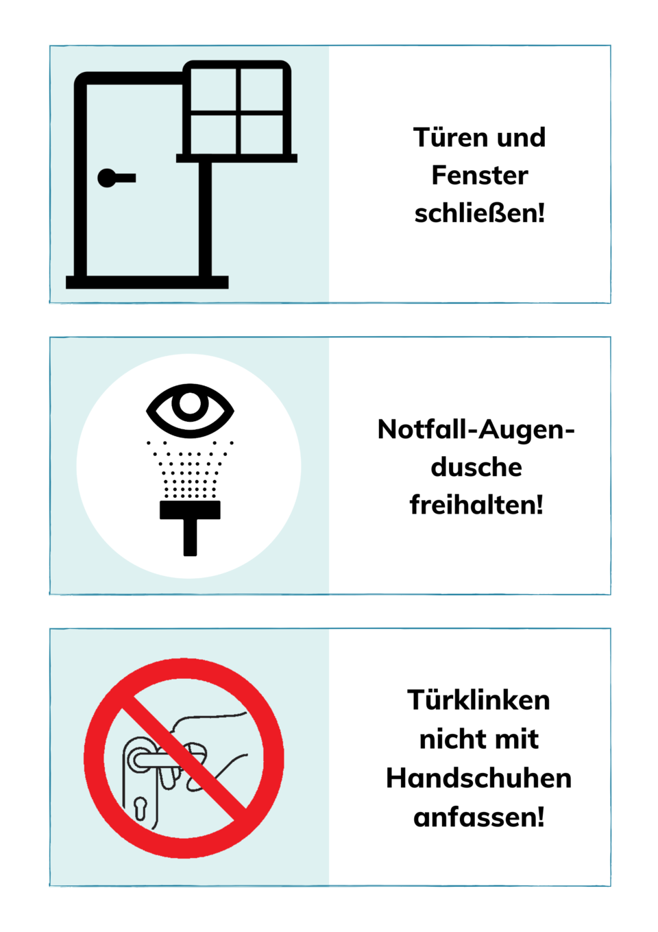 Sicherheitsregeln 2 S1 Labor