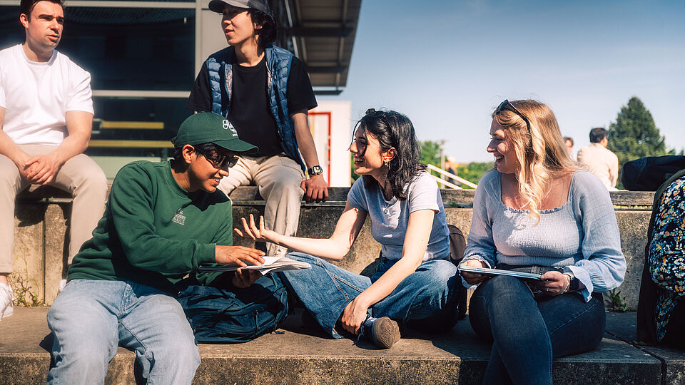 Studierende am Campus Nord