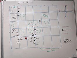 Navigationskarte des Lego Rovers