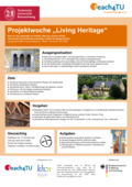 Poster vom Tag der Lehre: [Projektwoche - Living Heritage]