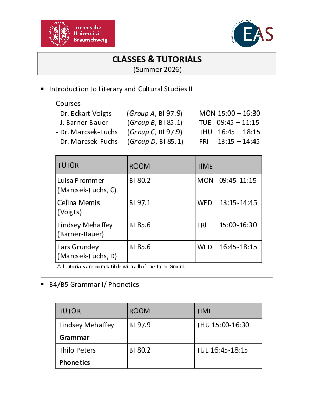 Tutorien Liku und Sprachpraxis SoSe 26