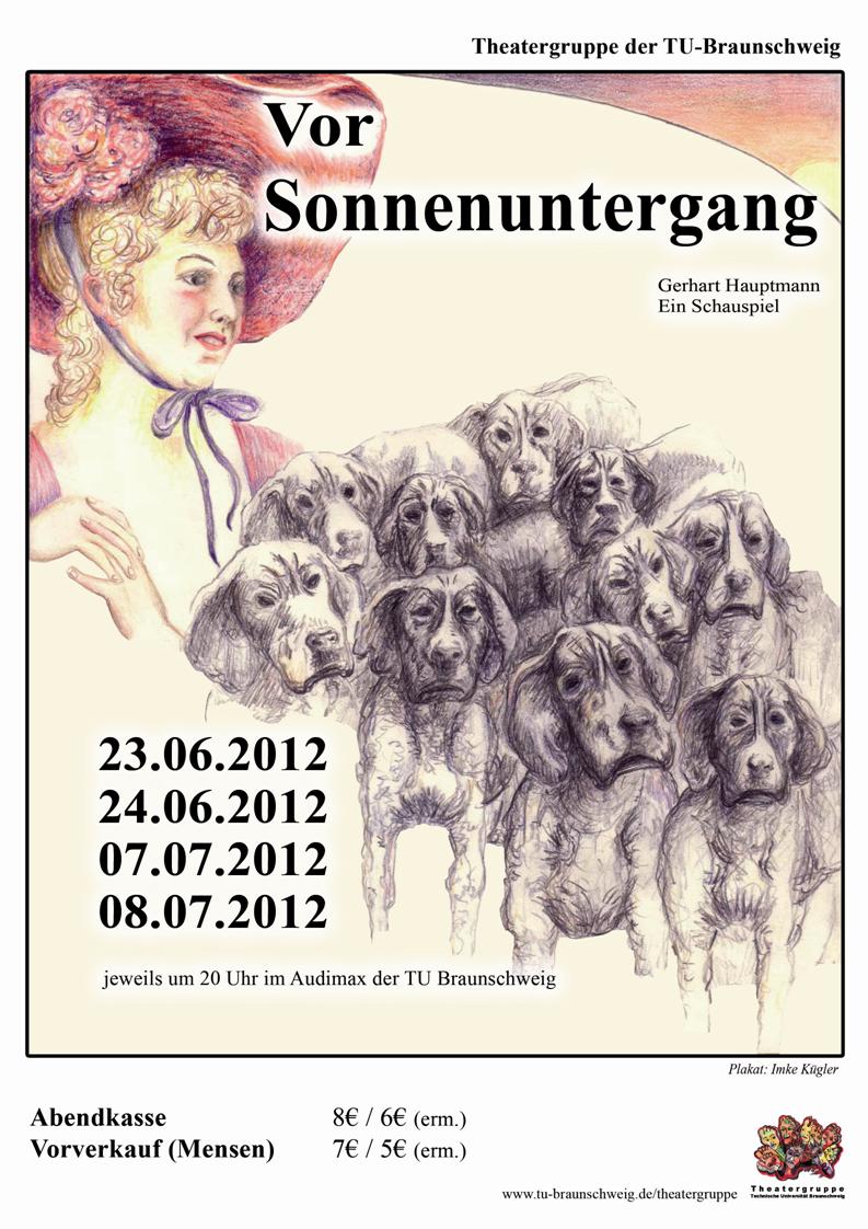 Theaterplakat 2012: Gerhart Hauptmans "Vor Sonnenuntergang"