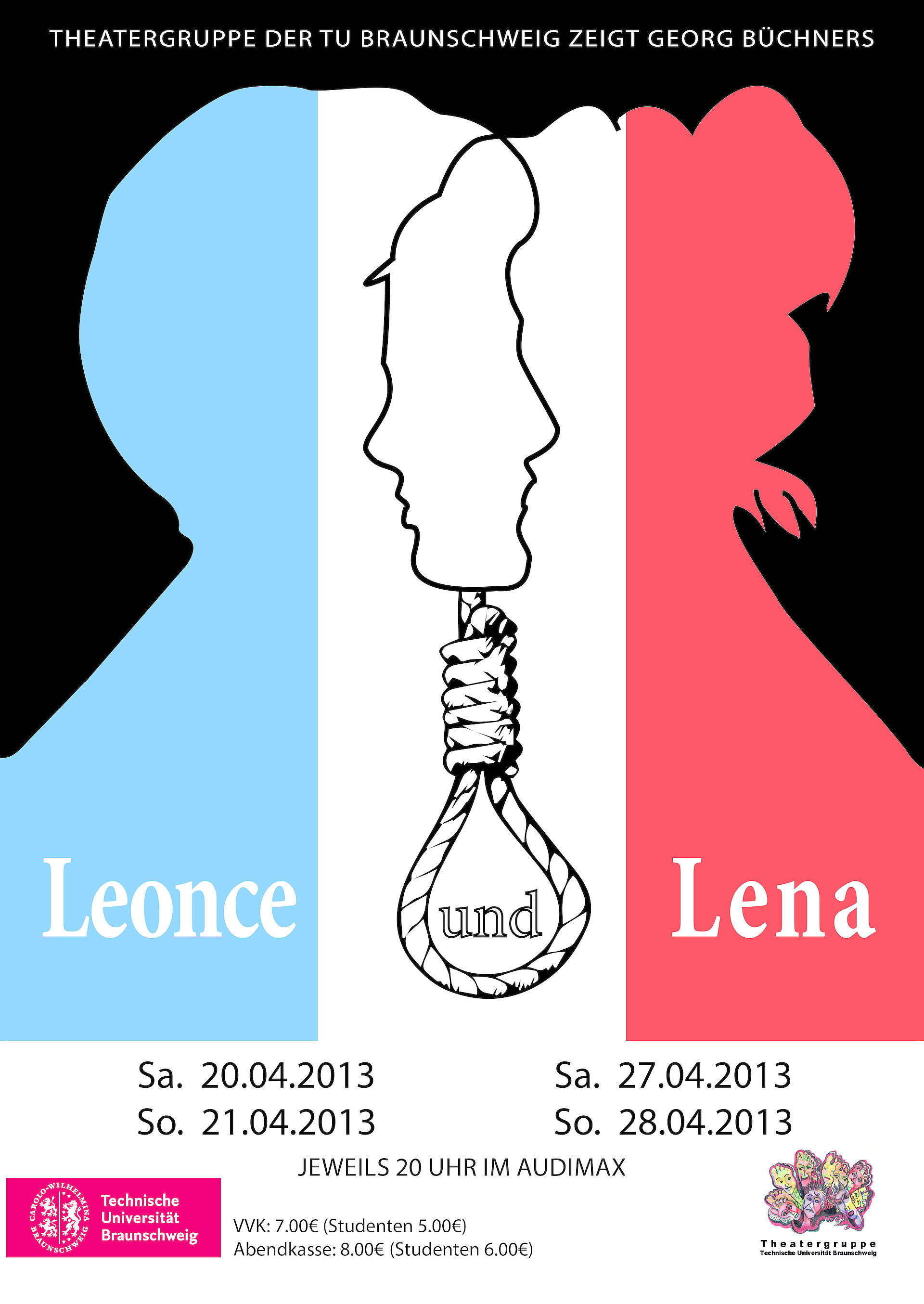Theaterplakat 2013: Georg Büchners "Leonce und Lena"