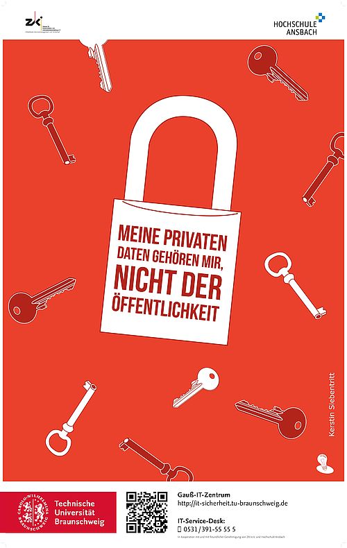 IT-Sicherheit Plakat private Daten