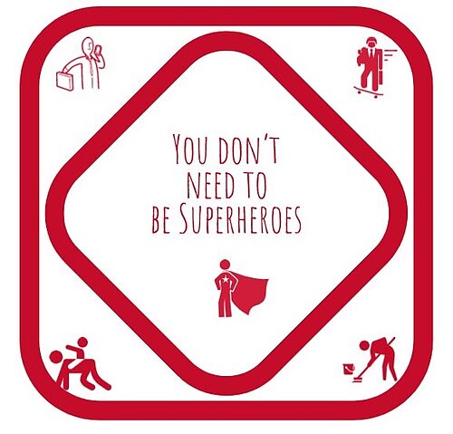 Projektlogo You don't need to be Superheroes