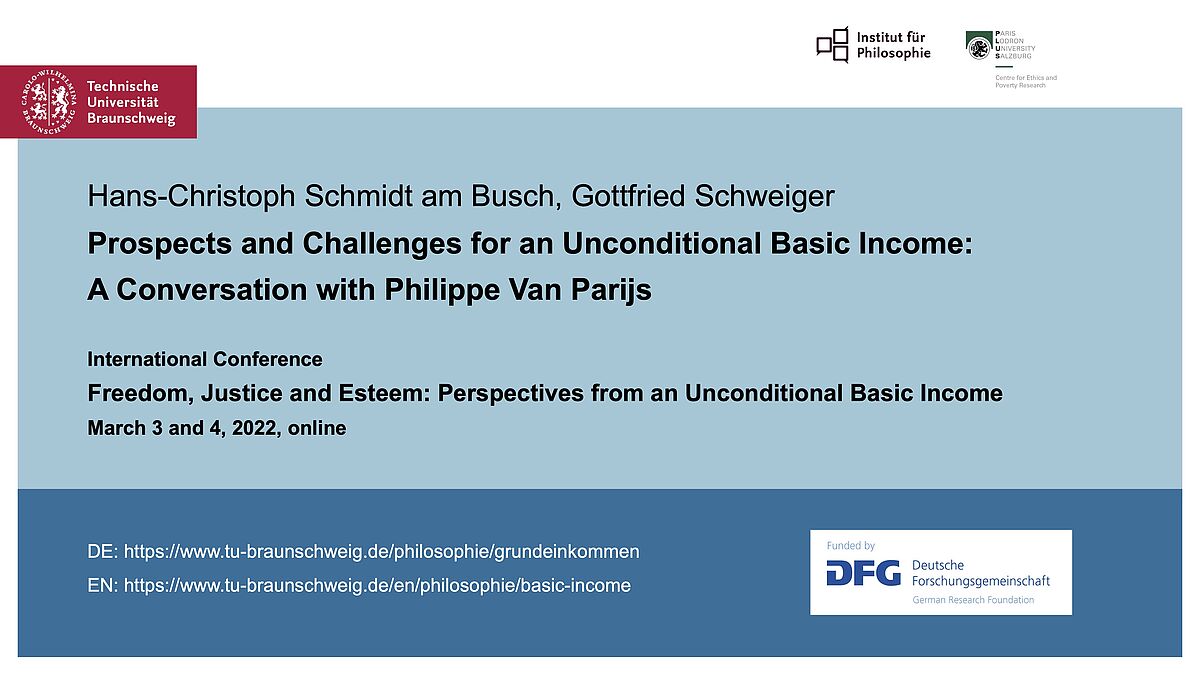 Hans-Christoph Schmidt am Busch, Gottfried Schweiger - Prospects and Challenges for an Unconditional Basic Income: A Conversation with Philippe Van Parijs