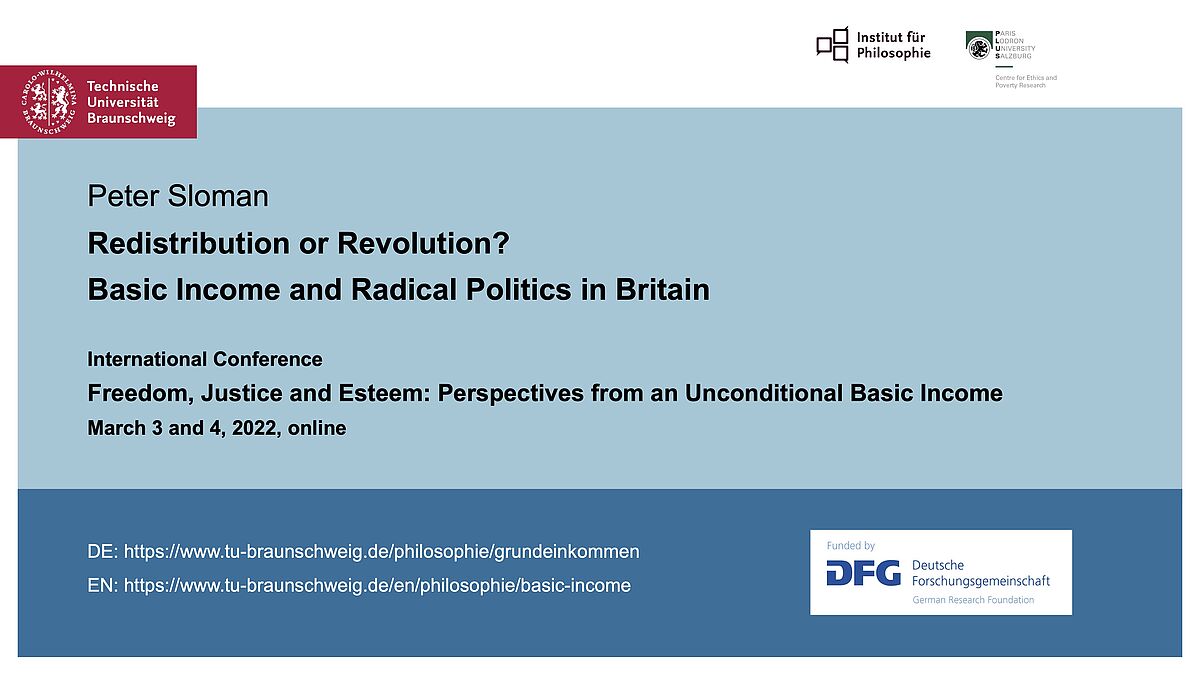 Peter Sloman - Redistribution or Revolution? Basic Income and Radical Politics in Britain, c. 1918-1950