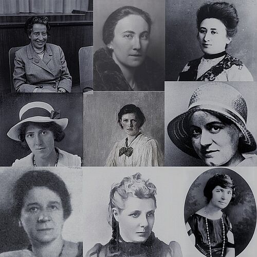 Collage mit Bildern von Frauen der Soziologiegeschichte