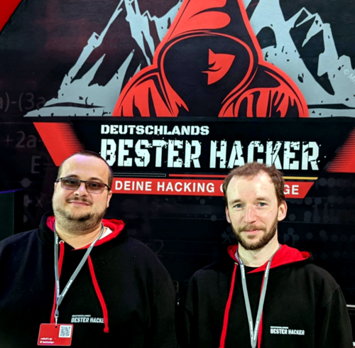 Tobias and Jannik at the "Deutschlands Bester Hacker" Finals.