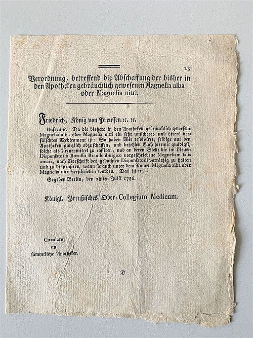 [Abb. 1]  Preußische Verordnung 1786/ Anette Marquardt